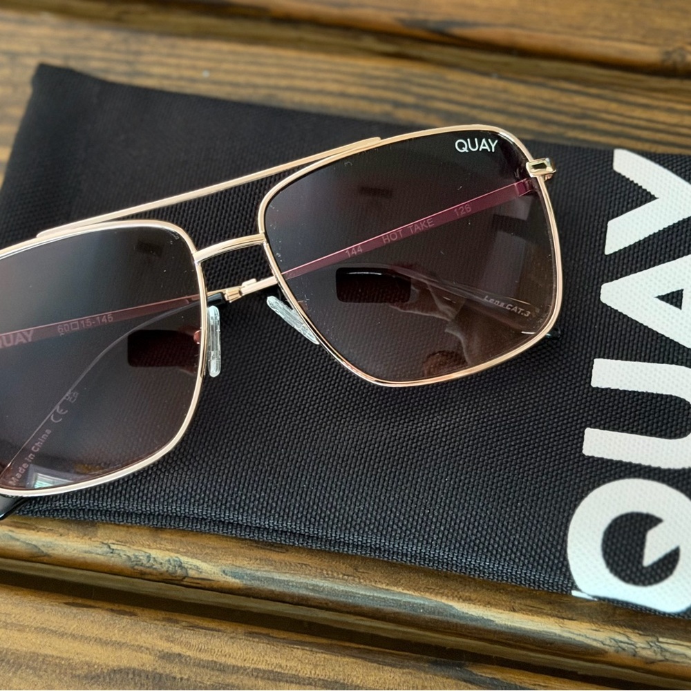 Quay Australia Women’s Hot Take Aviator Sunglasses